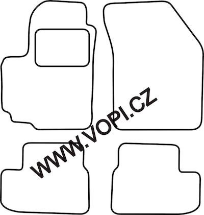 Přesné gumové koberce béžové / šedé Suzuki Splash 2008 ->